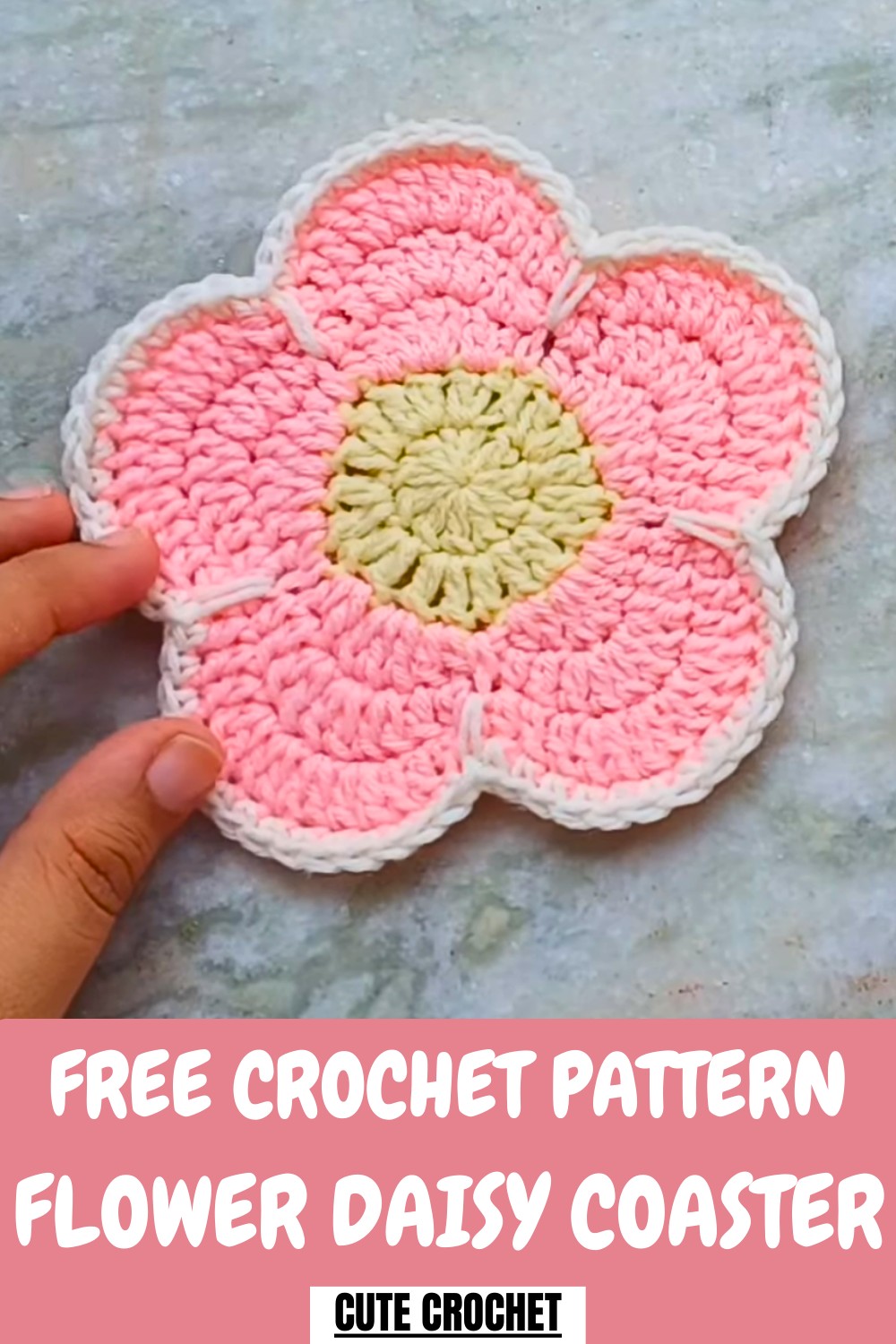 Crochet Flower Daisy Coaster Pattern