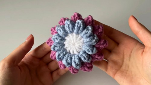 Crochet Flower Granny Square Pattern 6