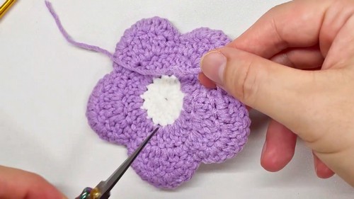 Crochet Flower Shaped Coaster Pattern 6