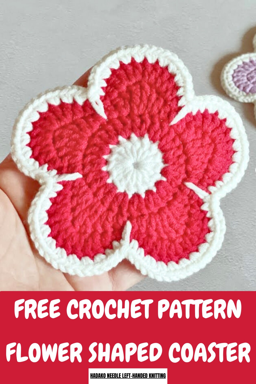 Crochet Flower Shaped Coaster Pattern