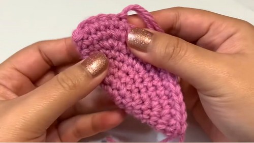 Crochet Fortune cookie Pattern 5