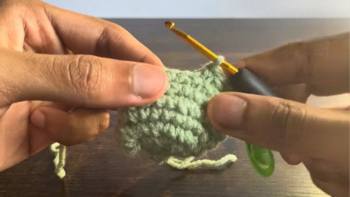 Crochet Frog Keychain Pattern 4