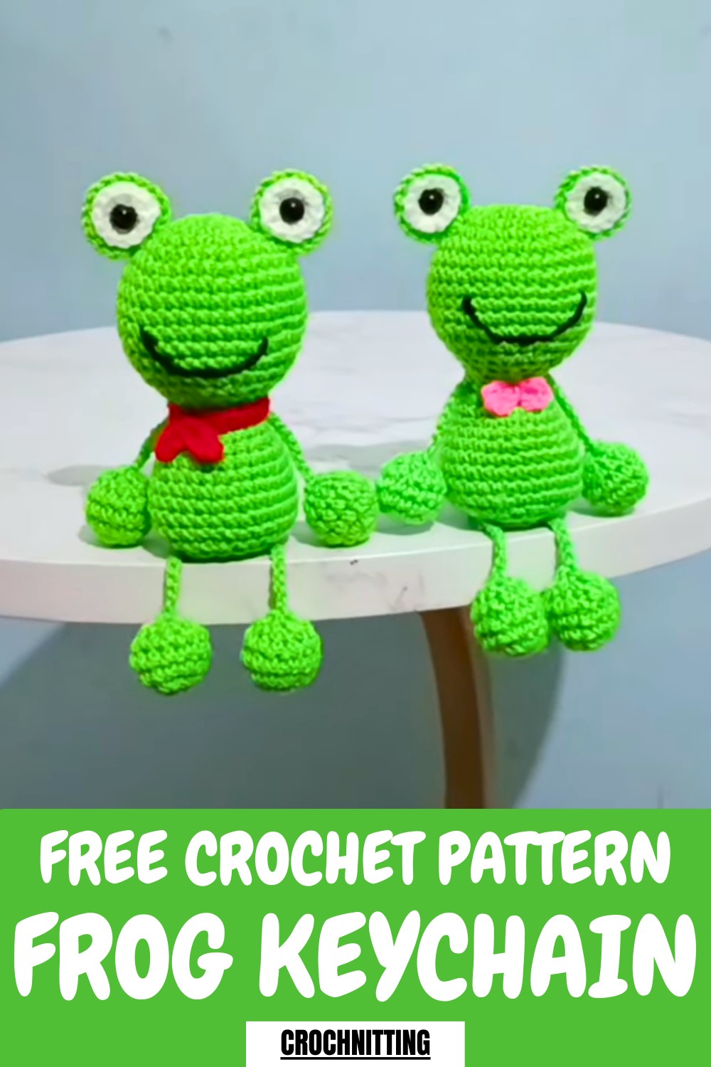 Crochet Frog Keychain Pattern