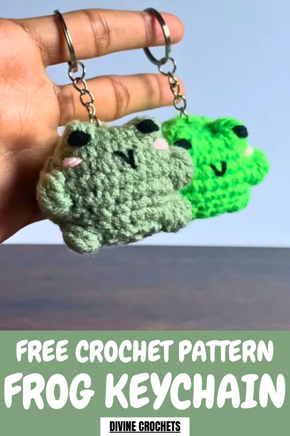 Crochet Frog Keychain Pattern