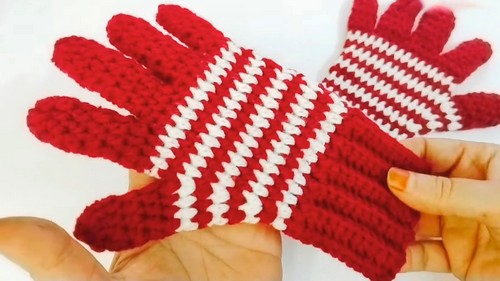 Crochet Gloves With Finger Pattern 8