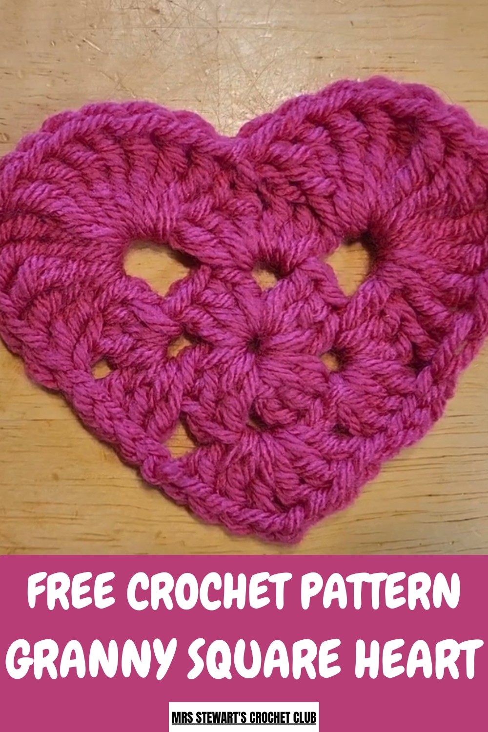 Crochet Granny Square Heart Pattern