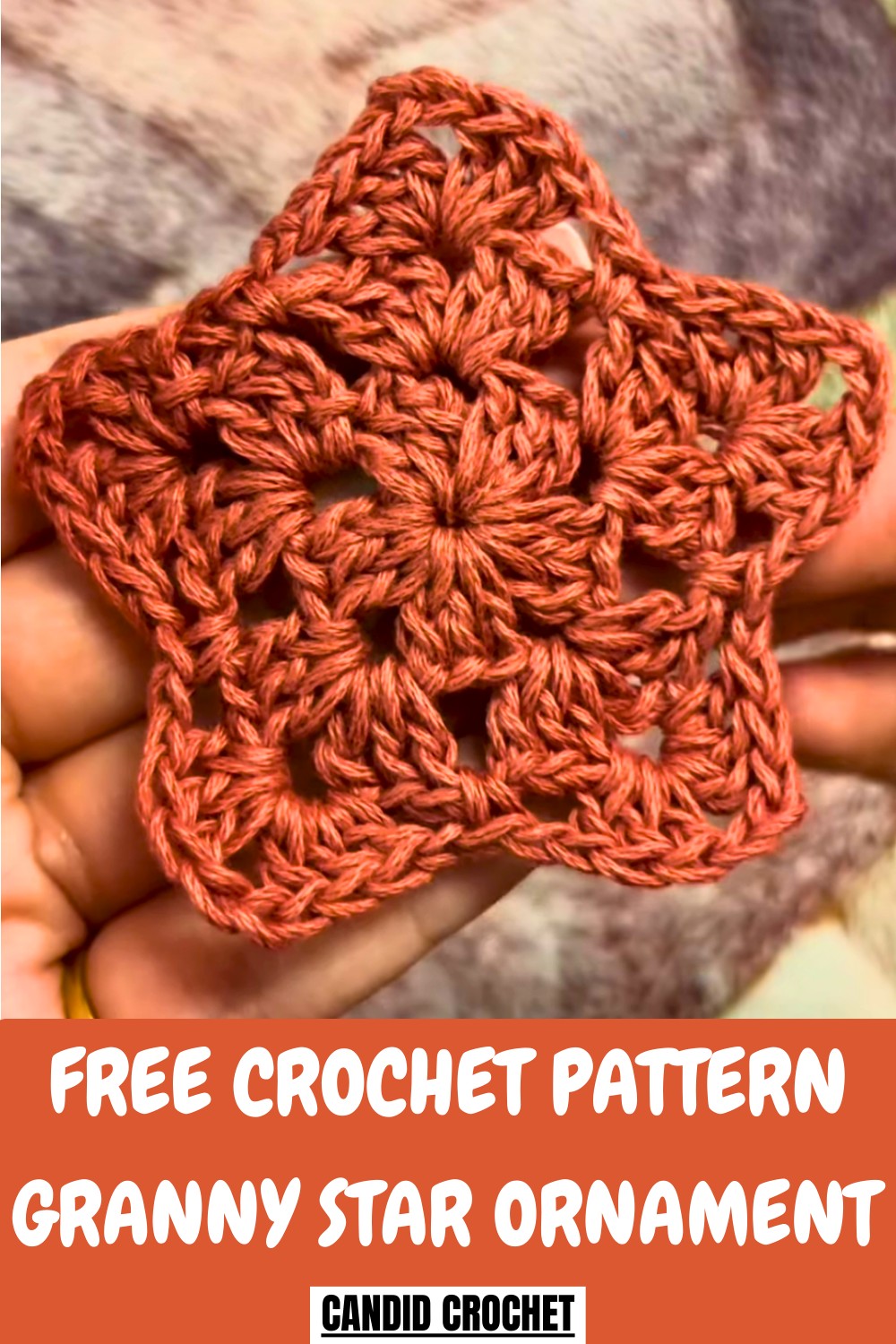 Crochet Granny Star Ornament Pattern