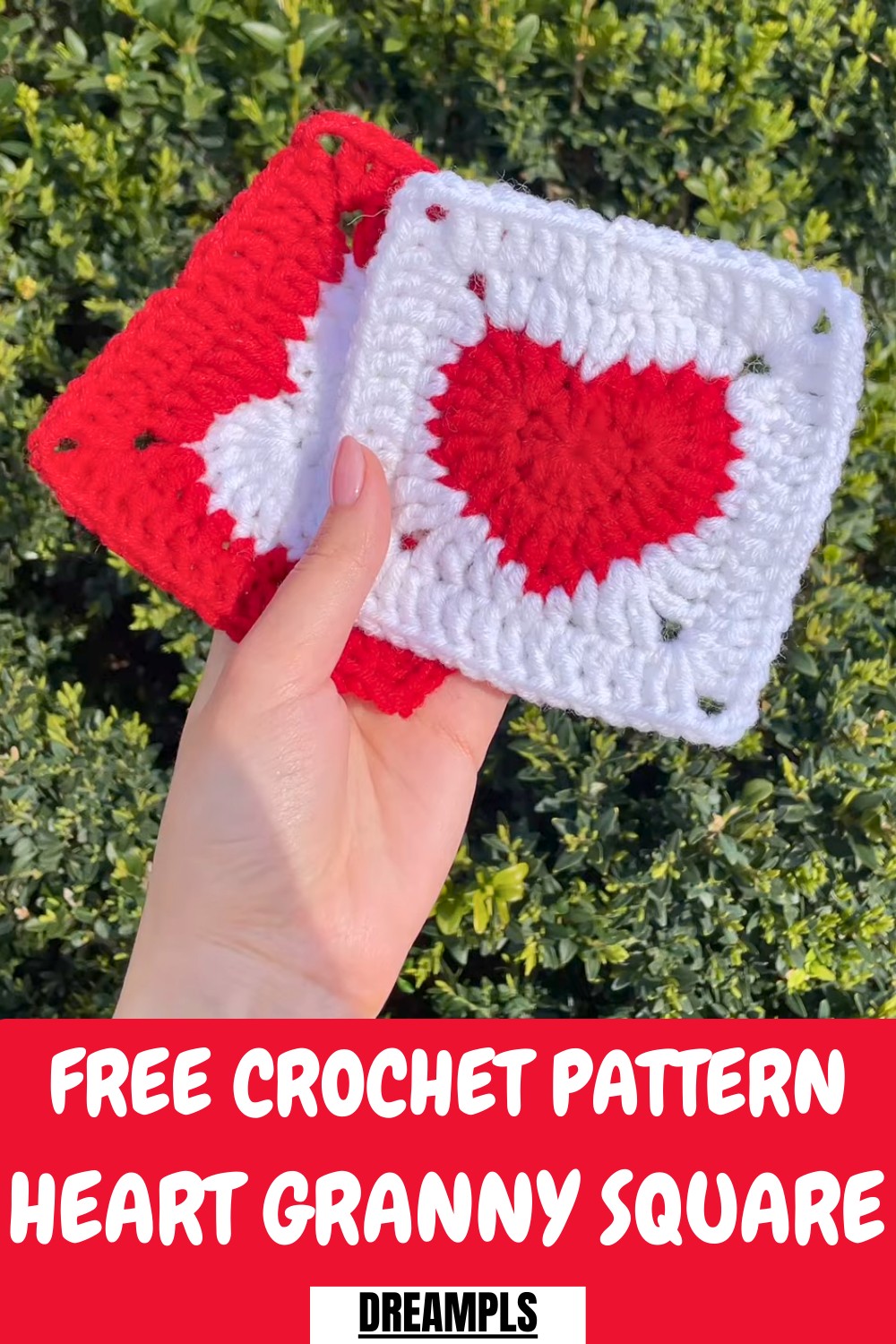 Crochet Heart Granny Square Pattern