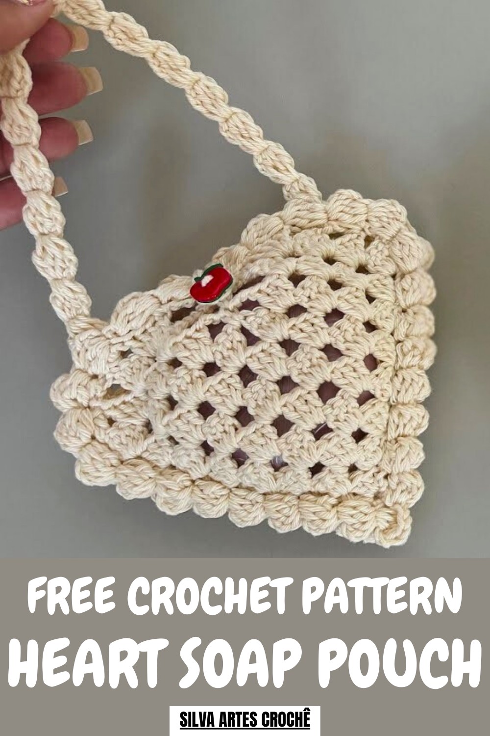 Crochet Heart Soap Pouch Pattern