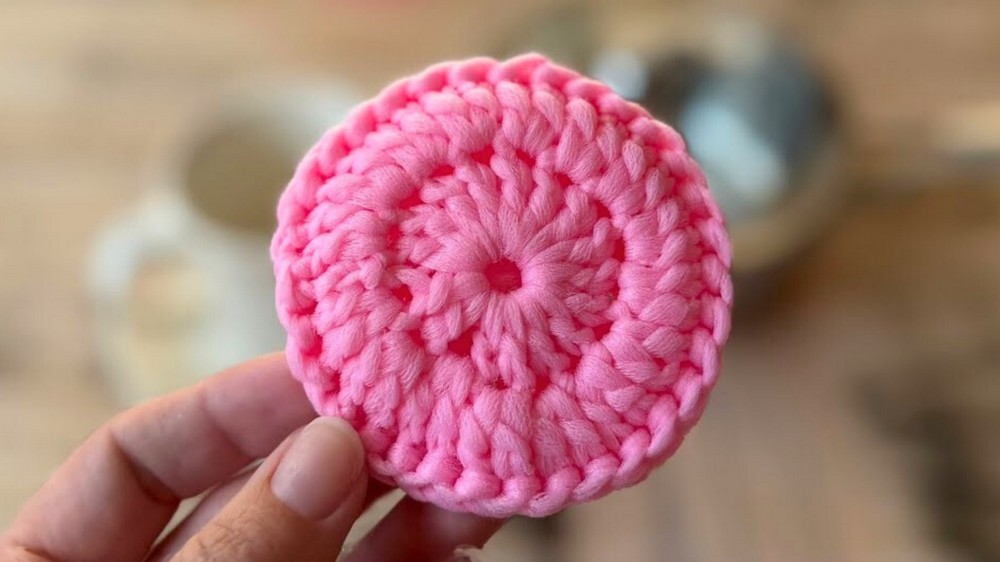 Crochet Kitchen Scrubber With Tulle Pattern 8