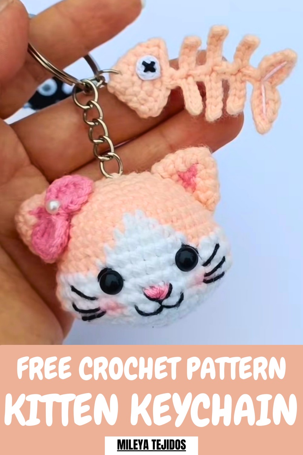 Crochet Kitten Keychain Pattern