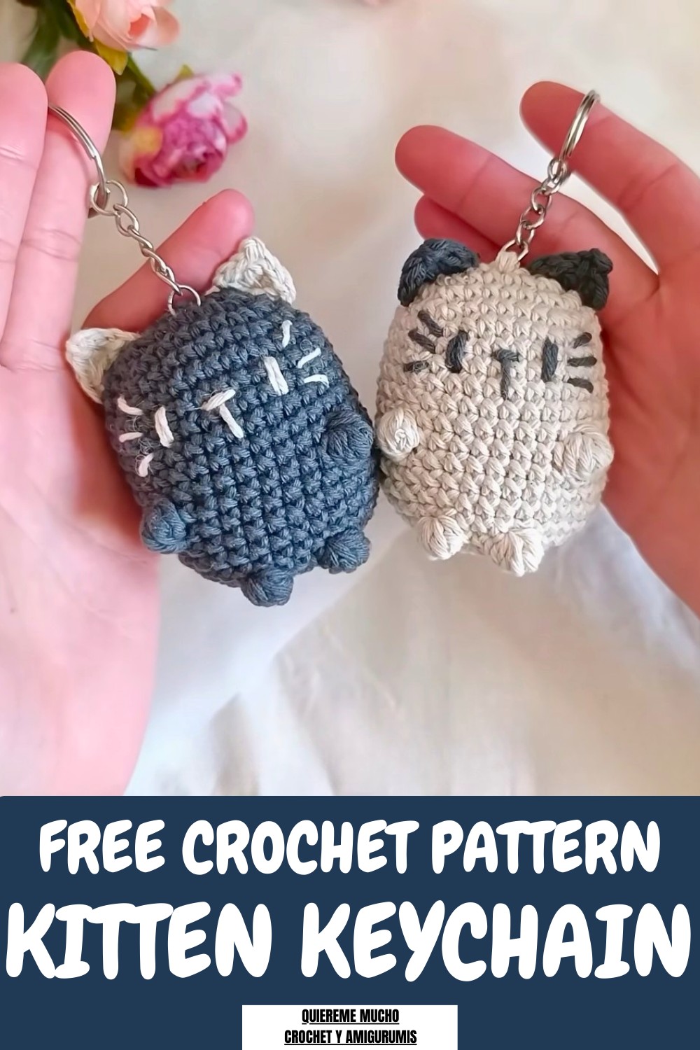 Crochet Kitten Keychain Pattern