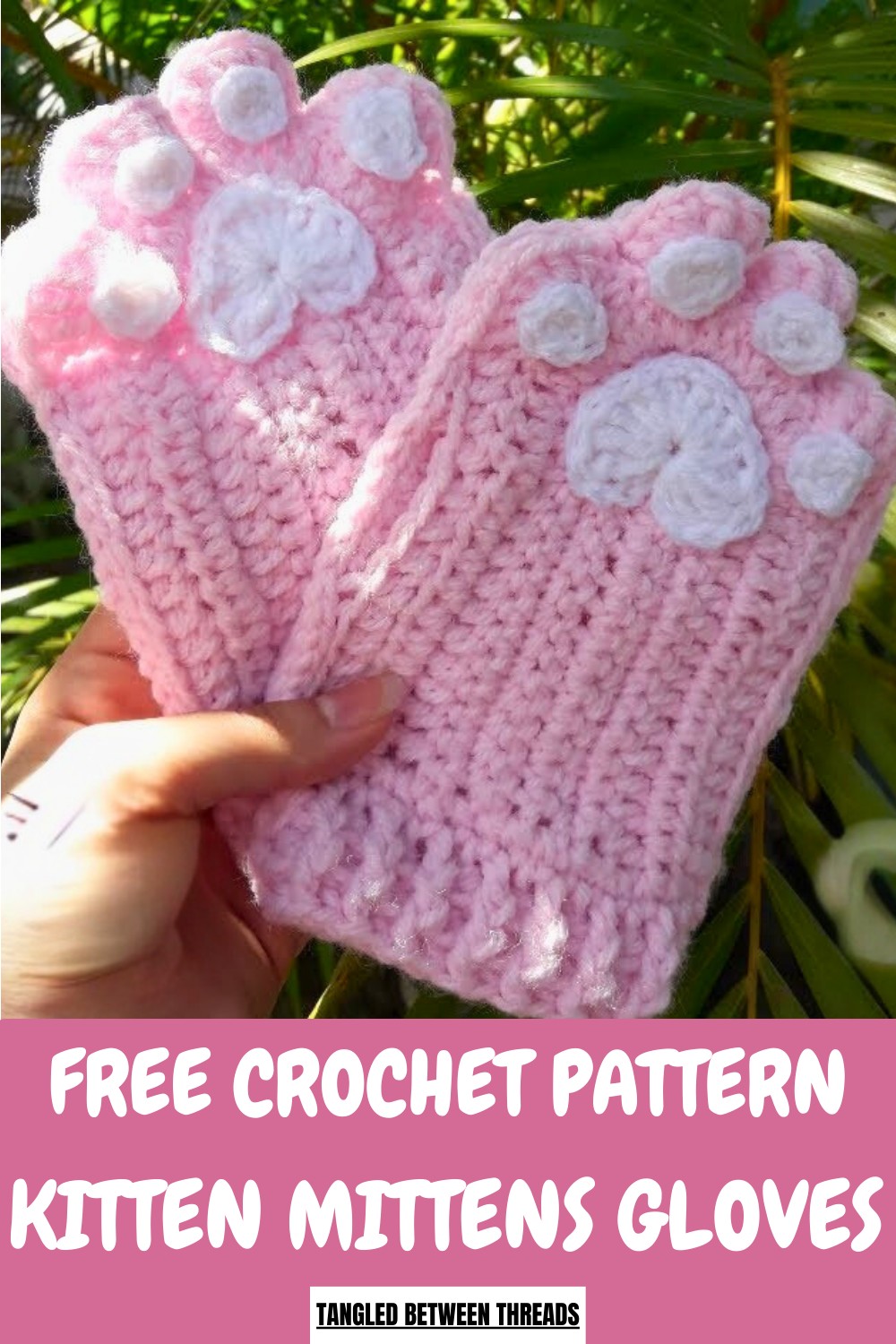 Crochet Kitten Mittens Gloves Pattern