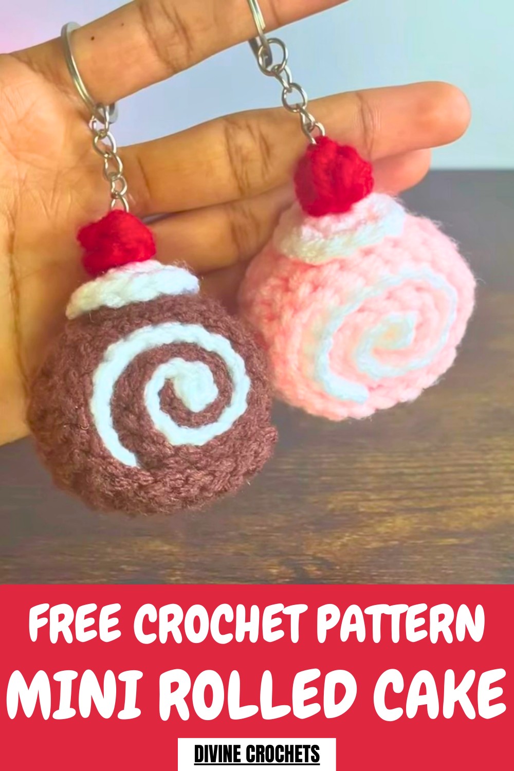 Crochet Mini Rolled Cake Pattern