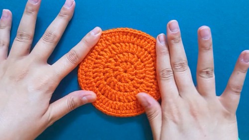 _Crochet Orange Coaster Pattern 5