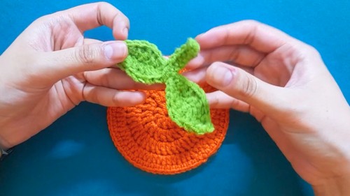 Crochet Orange Coaster Pattern 6