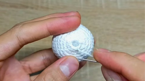 Crochet Panda Keychain Pattern 5