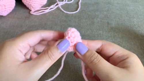 Crochet Pig Keychain Pattern 5
