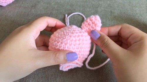 Crochet Pig Keychain Pattern 6