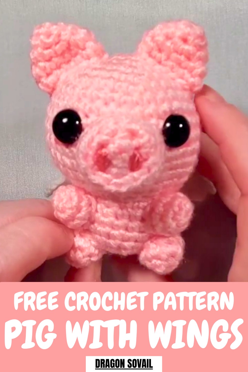 Crochet Pig With Wings Amigurumi Pattern
