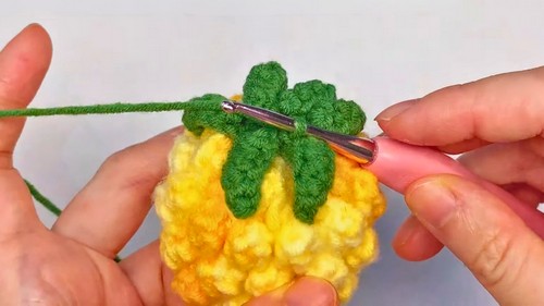 Crochet Pineapple Plushie Pattern 7