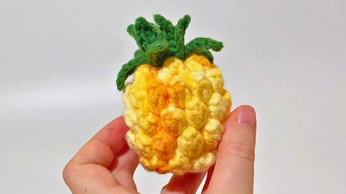Crochet Pineapple Plushie Pattern 8