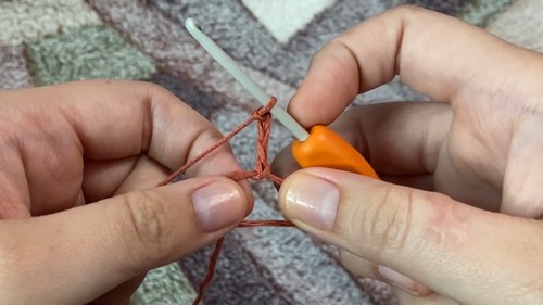 Crochet Pumpkin Coaster Pattern 1
