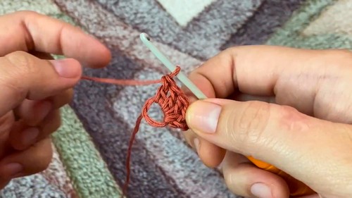 Crochet Pumpkin Coaster Pattern 2