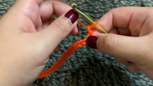 Crochet Pumpkin Treat Bag Pattern 1