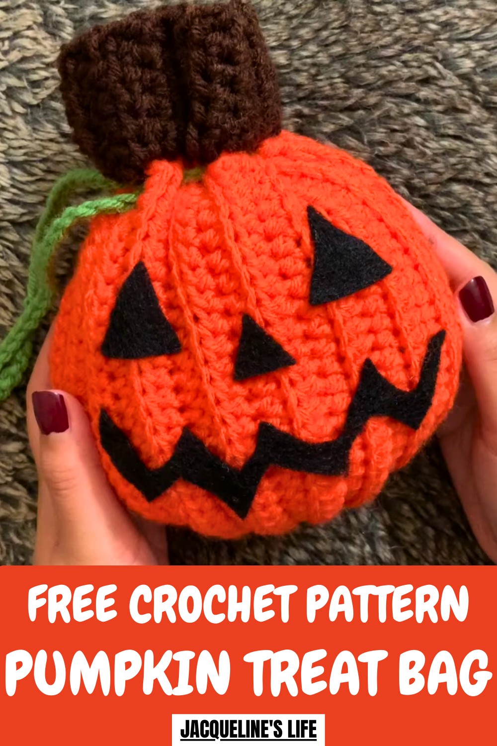 Crochet Pumpkin Treat Bag Pattern