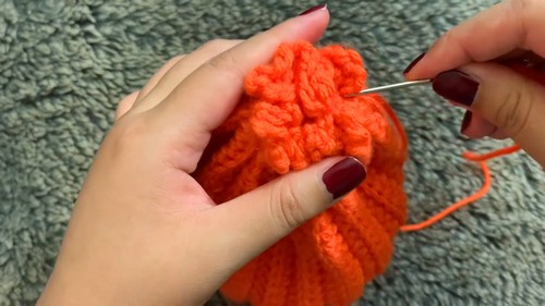 Crochet Pumpkin Treat Bag Pattern 5