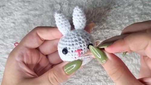 Crochet Rabbit Couple Keychain Pattern 7
