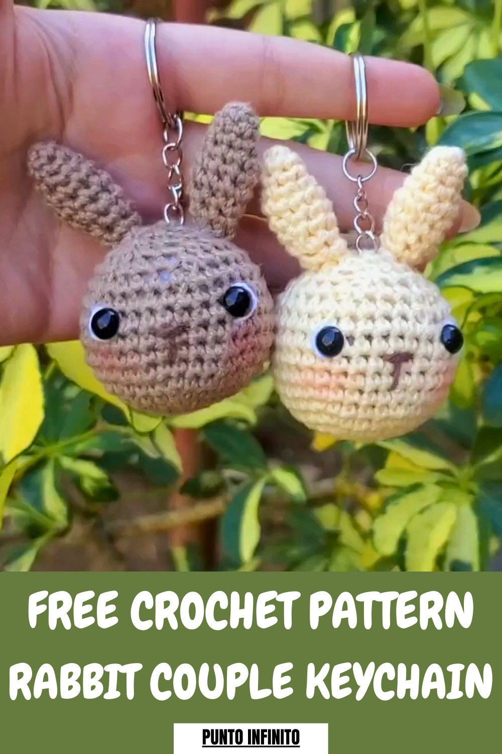 Crochet Rabbit Couple Keychain Pattern