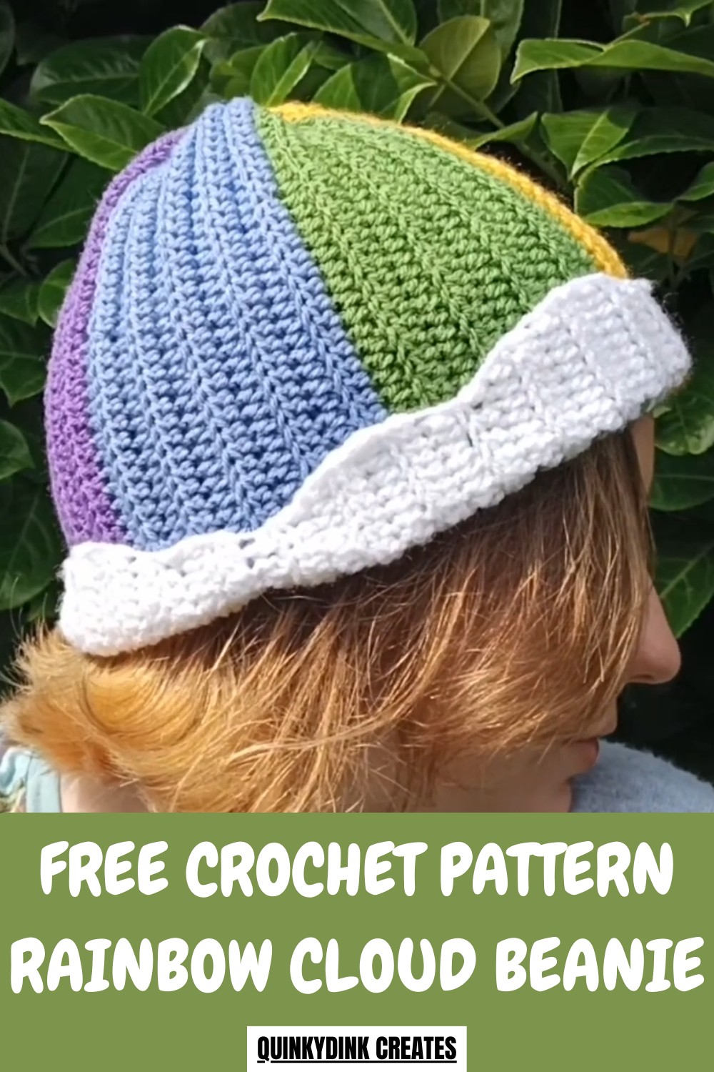 Crochet Rainbow Cloud Beanie Pattern