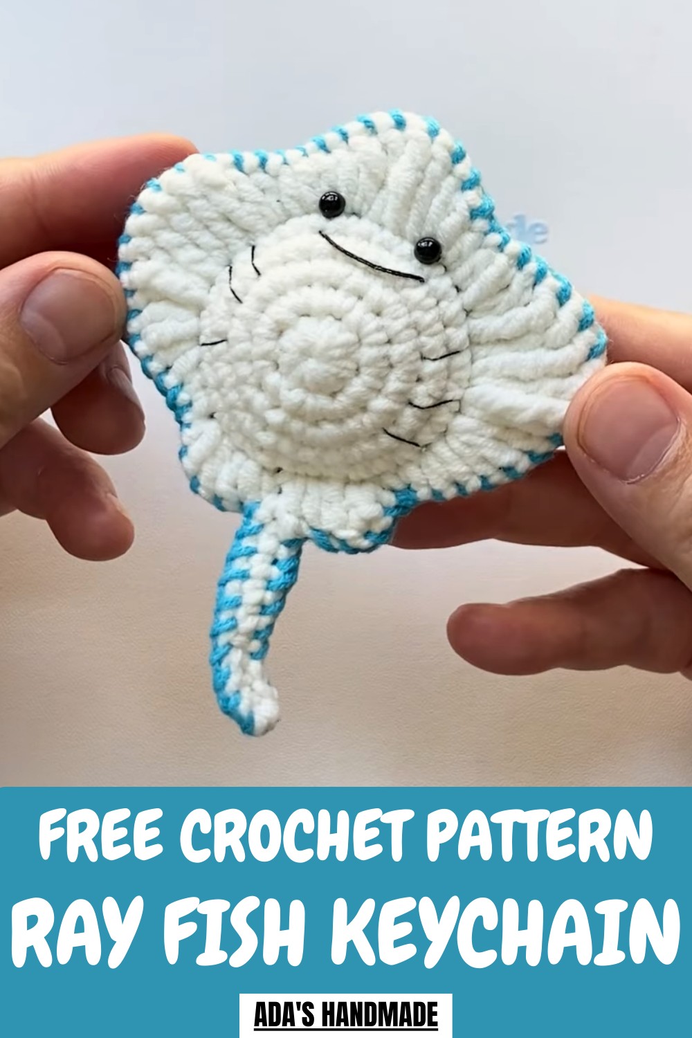 Crochet Ray Fish Keychain Pattern
