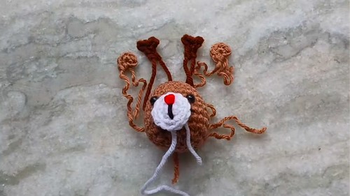 Crochet Reindeer Ornament Pattern 7