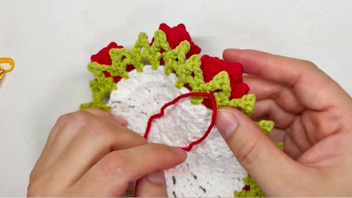Crochet Rose Flower Coaster Pattern 8