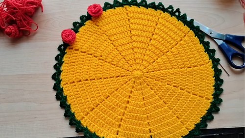 Crochet Roses Bouquet Blanket Pattern 7