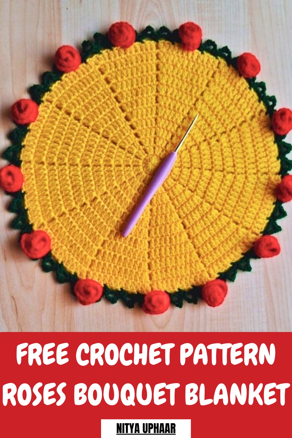 Crochet Roses Bouquet Blanket Pattern
