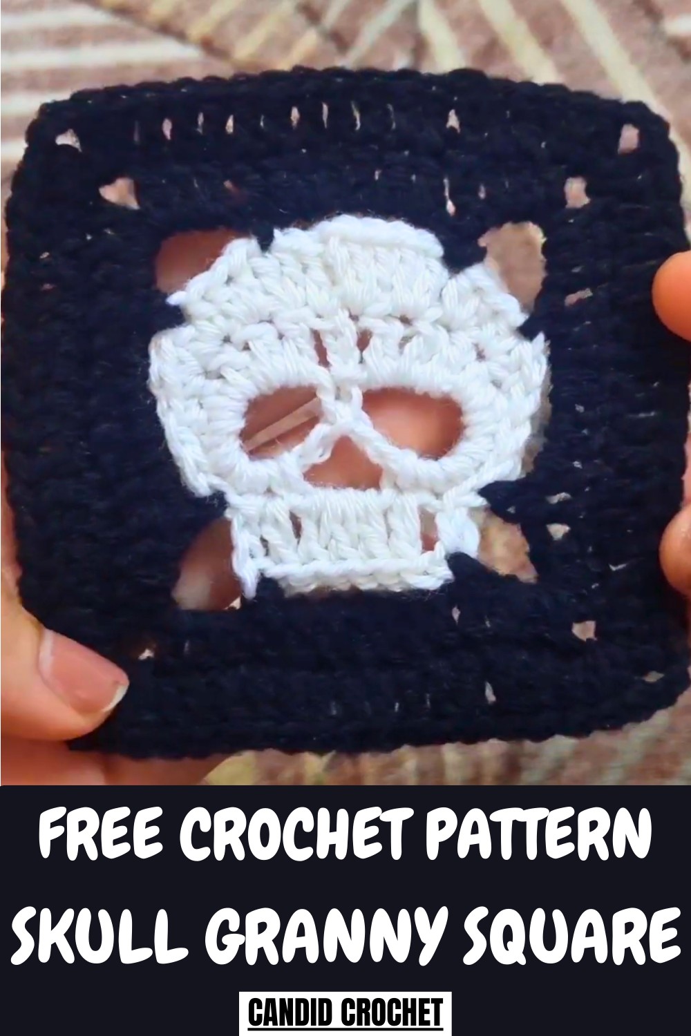 Crochet Skull Granny Square Pattern