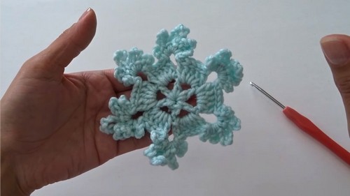 Crochet Snowflake Ornament Pattern 6