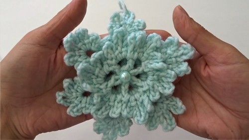 Crochet Snowflake Ornament Pattern 8