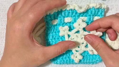 Crochet Snowflake Pouch Pattern 7