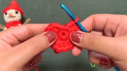 Crochet Snowman Ornament Pattern 1