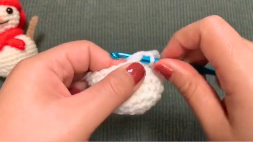Crochet Snowman Ornament Pattern 4