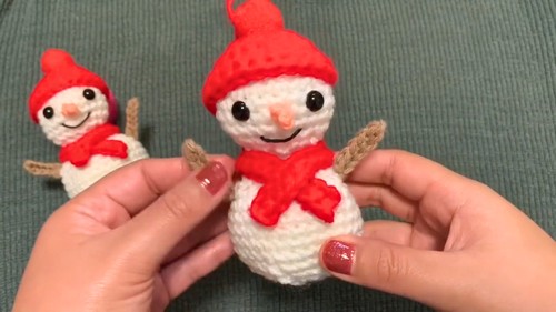 Crochet Snowman Ornament Pattern 8