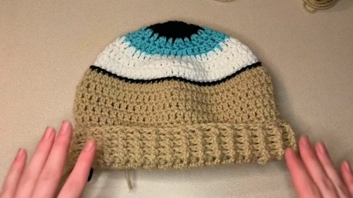 Crochet Spooky Eyeball Beanie Pattern 7