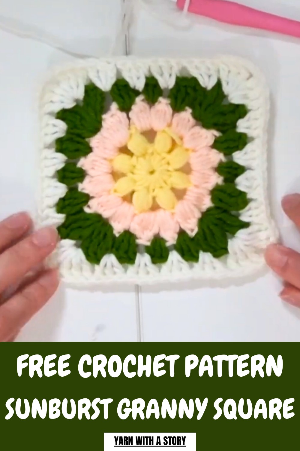 Crochet Sunburst Granny Square Pattern