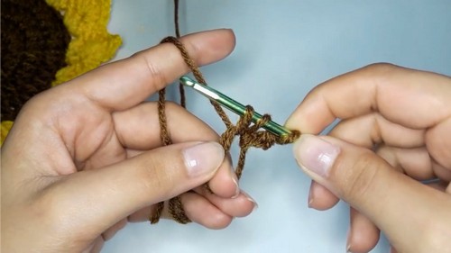 Crochet Sunflower Coasters Pattern 2