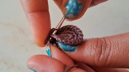 Crochet Sunflower Earrings Pattern 3